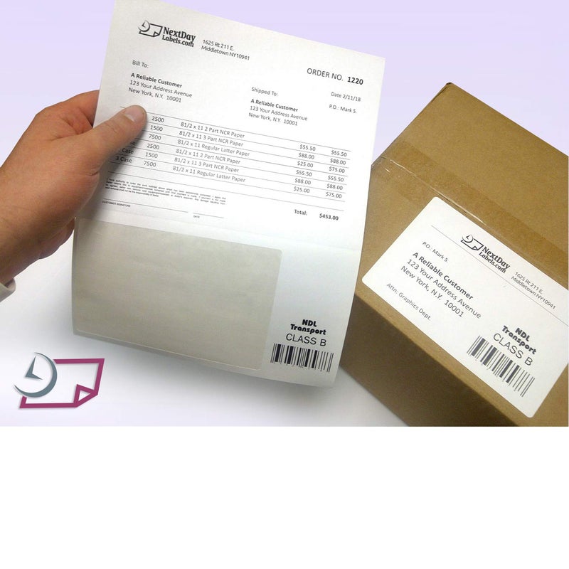 NextDayLabels - 8-1/2" x 11 24# Integrated Label Form with a 6x4 on Bottom Left (500) - Image 2